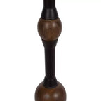 Tavolino d'appoggio in legno e metallo, 14x14x24, Marrone