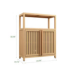 Madia/Credenza a buffet in bambù, mobiletto portaoggetti da bagno, mobiletto da bar per caffè, mobiletto da pavimento autoportante per cucina, soggiorno, bagno