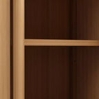 Madia/Credenza a buffet in bambù, mobiletto portaoggetti da bagno, mobiletto da bar per caffè, mobiletto da pavimento autoportante per cucina, soggiorno, bagno