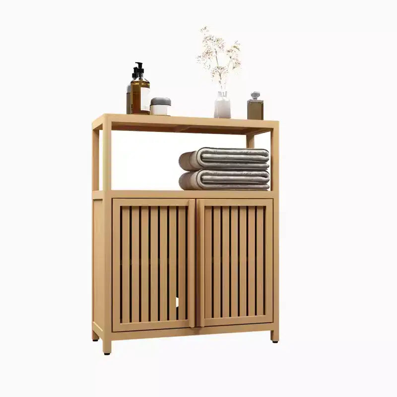 Madia/Credenza a buffet in bambù, mobiletto portaoggetti da bagno, mobiletto da bar per caffè, mobiletto da pavimento autoportante per cucina, soggiorno, bagno