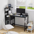 Computer Desk Storage Shelves, Study Writing Table, PC Desk Workstation for Home Office
