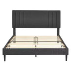 Letto a piattaforma moderno imbottito con bottoni