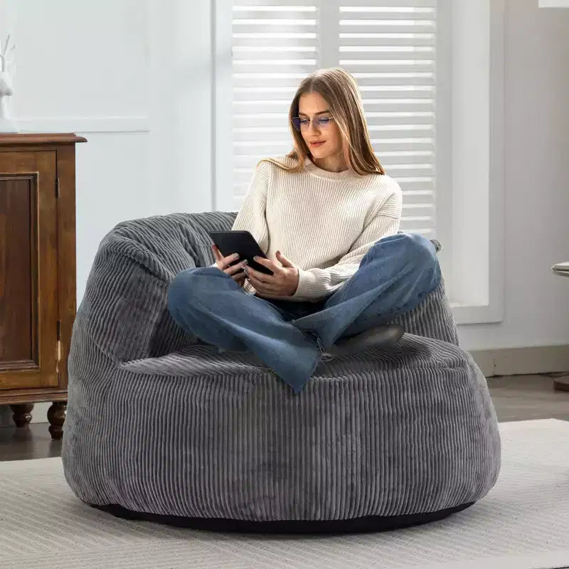 Poltrona a sacco da 95 cm per tutte le età, adatta per soggiorno, camera da letto e sala giochi