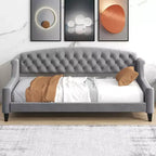 Lettino moderno di lusso con bottoni trapuntati, 80,7''L x 45,6''W