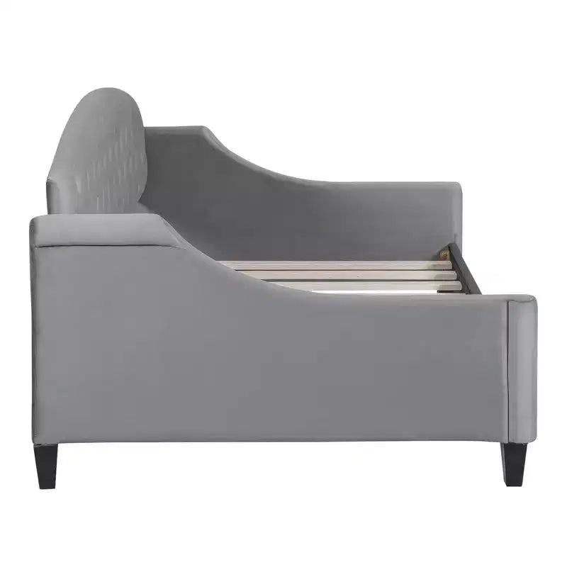 Lettino moderno di lusso con bottoni trapuntati, 80,7''L x 45,6''W