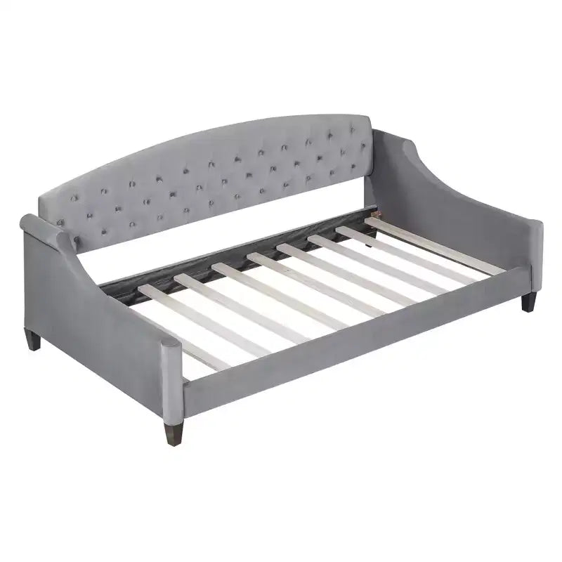 Lettino moderno di lusso con bottoni trapuntati, 80,7''L x 45,6''W