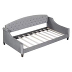 Lettino moderno di lusso con bottoni trapuntati, 80,7''L x 45,6''W