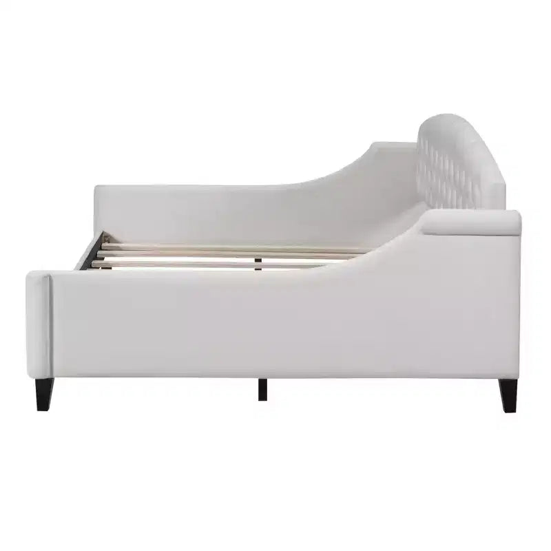 Lettino moderno di lusso con bottoni trapuntati, 80,7''L x 45,6''W