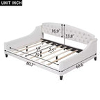 Lettino moderno di lusso con bottoni trapuntati, 80,7''L x 45,6''W