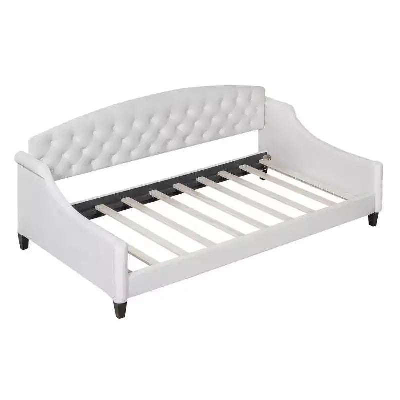 Lettino moderno di lusso con bottoni trapuntati, 80,7''L x 45,6''W