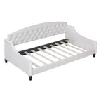 Lettino moderno di lusso con bottoni trapuntati, 80,7''L x 45,6''W