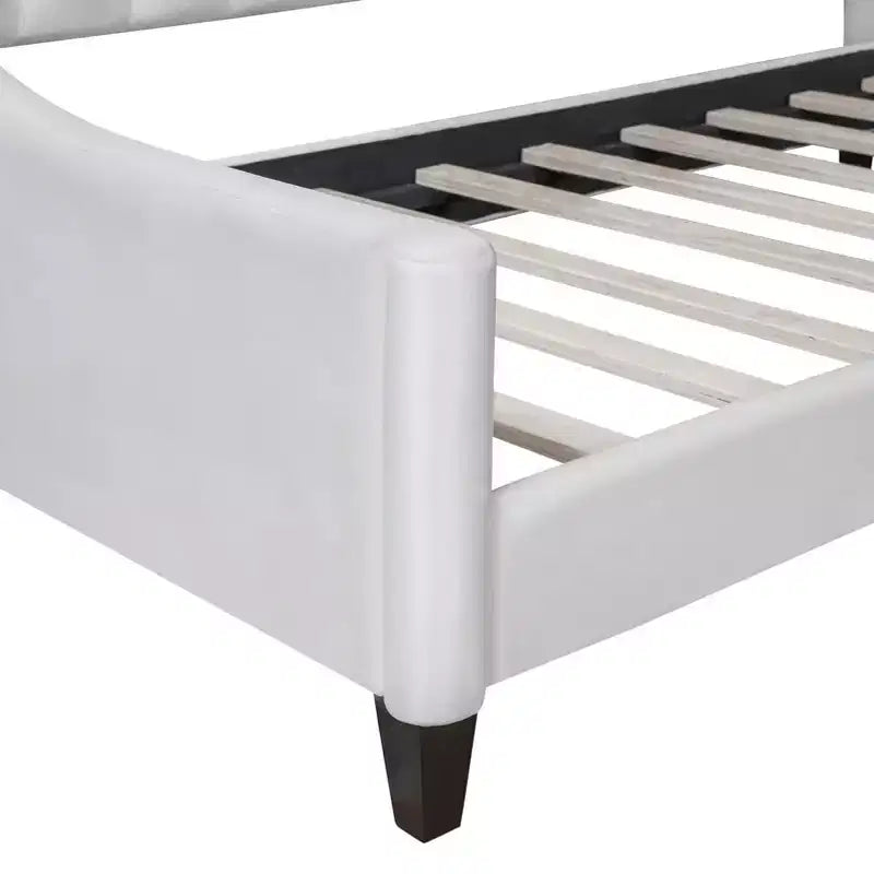 Lettino moderno di lusso con bottoni trapuntati, 80,7''L x 45,6''W