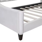 Lettino moderno di lusso con bottoni trapuntati, 80,7''L x 45,6''W