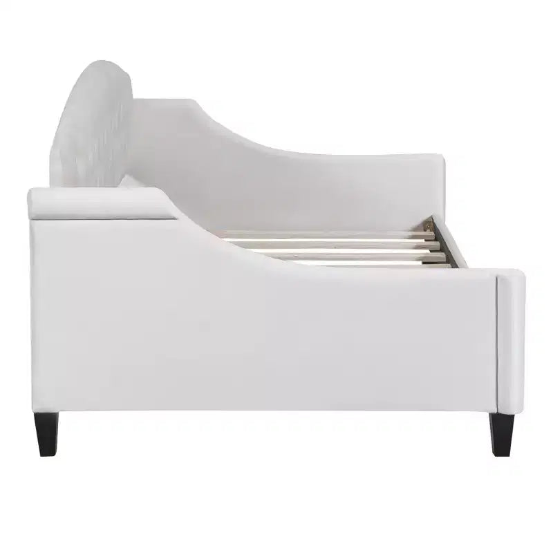 Lettino moderno di lusso con bottoni trapuntati, 80,7''L x 45,6''W