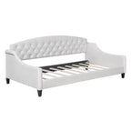 Lettino moderno di lusso con bottoni trapuntati, 80,7''L x 45,6''W