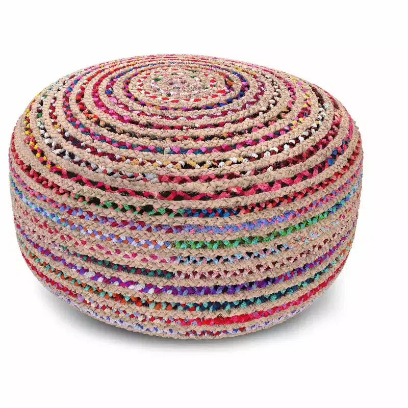 Pouf Rotondo Grande Boho Contemporaneo
