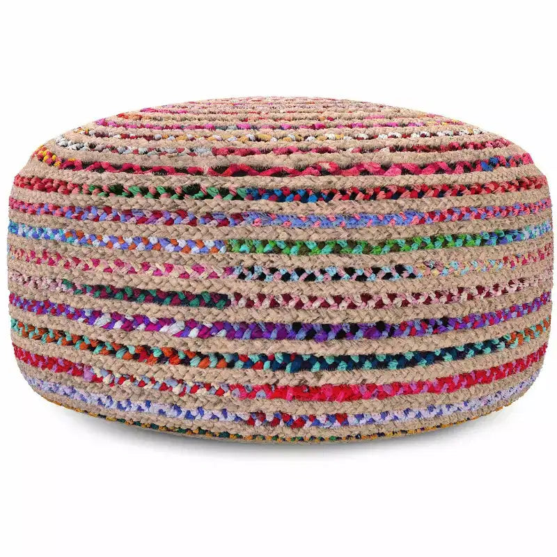 Pouf Rotondo Grande Boho Contemporaneo