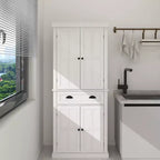 sumyeg 71 Tall Storage Cabinet With Drawer, 4 Doors and Adjustable Shelves for Kitchen or Laundry