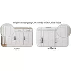 Armadio multiuso alto 180 cm con cassetto, 4 ante e ripiani regolabili per cucina o lavanderia