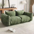 Divano Modulare Love Seat in Tessuto Ciniglia, Divano Cloud a 2 Posti con Imbottitura ad Alta Resilienza, Design Senza Struttura per Appartamenti e Salotti