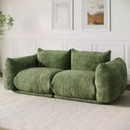 Divano Modulare Love Seat in Tessuto Ciniglia, Divano Cloud a 2 Posti con Imbottitura ad Alta Resilienza, Design Senza Struttura per Appartamenti e Salotti