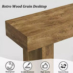 Consolle 63, Tavolo d'ingresso rustico con ripiano, Venatura del legno locale, Tavolo rettangolare in legno da divano per ingresso, corridoio, soggiorno