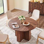 Tavolo da pranzo rotondo da 47 pollici per 4-6 persone, tavolo da cucina moderno con robusta base a croce, mobili da sala da pranzo circolari per cucina e soggiorno