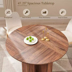 Tavolo da pranzo rotondo da 47 pollici per 4-6 persone, tavolo da cucina moderno con robusta base a croce, mobili da sala da pranzo circolari per cucina e soggiorno
