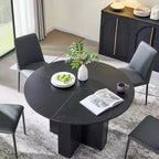 Tavolo da pranzo rotondo da 47 pollici per 4-6 persone, tavolo da cucina moderno con robusta base a croce, mobili da sala da pranzo circolari per cucina e soggiorno