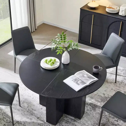 Tavolo da pranzo rotondo da 47 pollici per 4-6 persone, tavolo da cucina moderno con robusta base a croce, mobili da sala da pranzo circolari per cucina e soggiorno