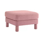 MAYEERTY Modern Polyester Boucle Ottoman Footstool, Upholstered Footrest for Living Room Bedroom Office