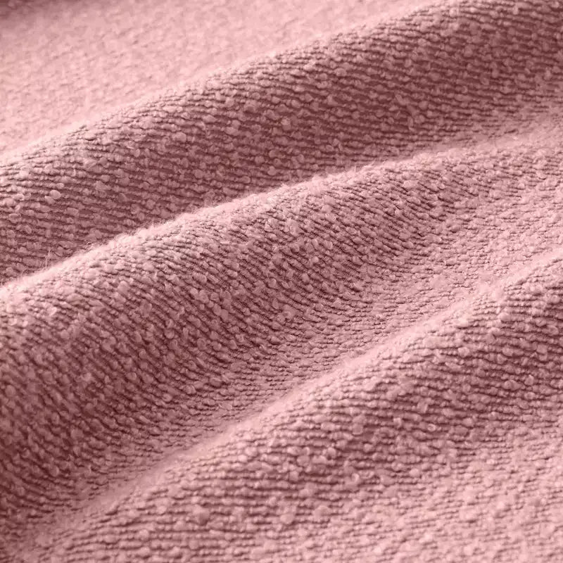 Pouf Sgabello Ottomano in Bouclé di Poliestere Moderno, Poggiapiedi Imbottito per Soggiorno Camera da Letto Ufficio
