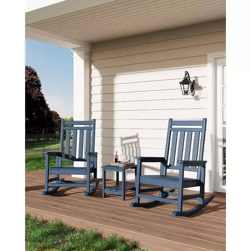 Sedia a dondolo da esterno, sedia da giardino resistente alle intemperie per patio, sedia a dondolo in HDPE per adulti, dondolo per portico anteriore per giardino, cortile, terrazza