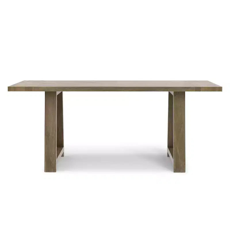 Tavolo da pranzo in legno massello di mango stile rustico, larghezza 183 cm