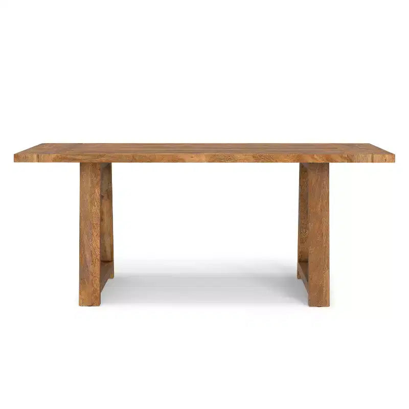 Tavolo da pranzo in legno massello di mango stile rustico, larghezza 183 cm
