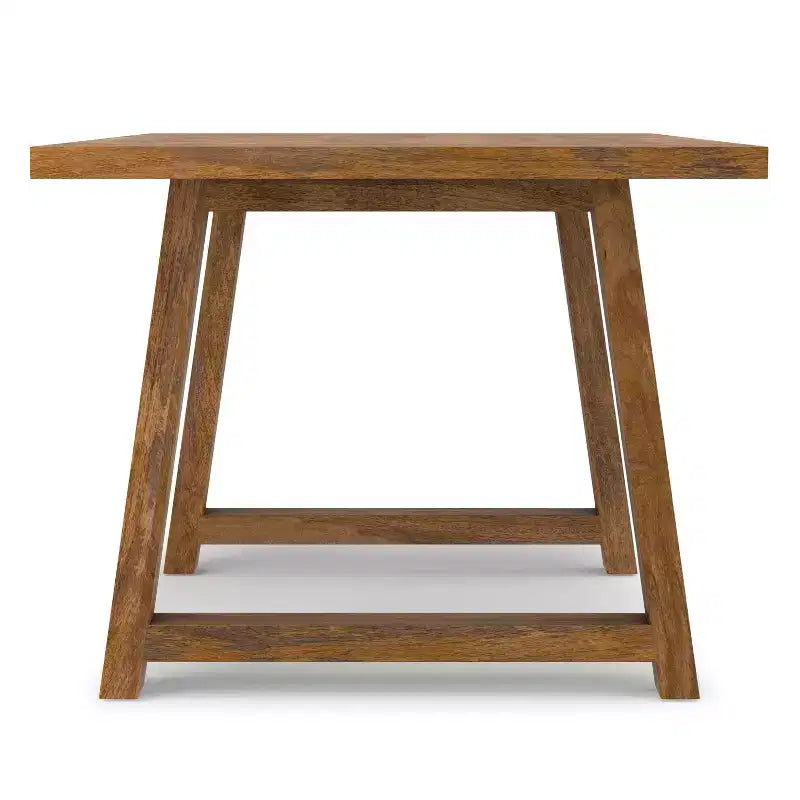 Tavolo da pranzo in legno massello di mango stile rustico, larghezza 183 cm