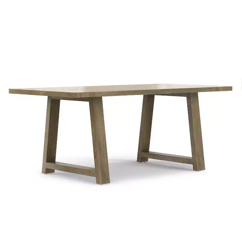 Tavolo da pranzo in legno massello di mango stile rustico, larghezza 183 cm