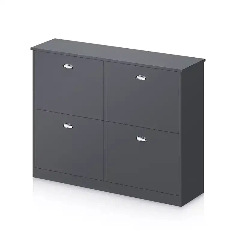 Scarpiere in Legno, Scarpiera Sottile e Nascosta con 4 Cassetti per Ingresso, Foyer, Corridoio, Camera da Letto
