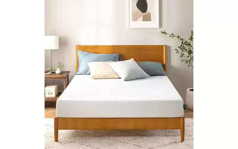 Materasso matrimoniale da 20 cm in memory foam al tè verde, senza fibra di vetro, rigidità media, sollievo dalla pressione zonale, schiume e tessuto certificati sicuri