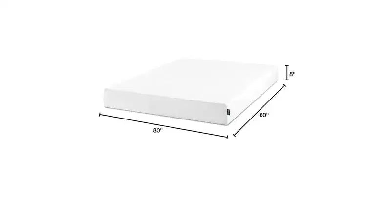 Materasso matrimoniale da 20 cm in memory foam al tè verde, senza fibra di vetro, rigidità media, sollievo dalla pressione zonale, schiume e tessuto certificati sicuri