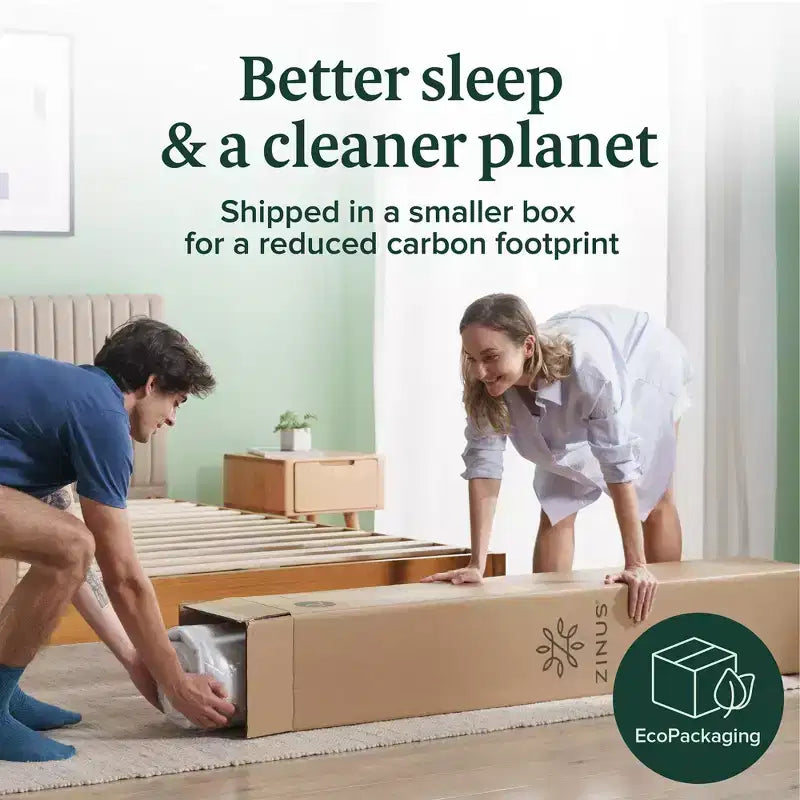 Materasso matrimoniale da 20 cm in memory foam al tè verde, senza fibra di vetro, rigidità media, sollievo dalla pressione zonale, schiume e tessuto certificati sicuri