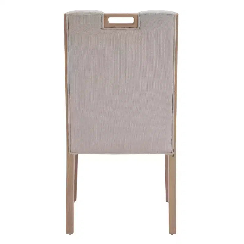 Sedie da pranzo moderne imbottite senza braccioli in legno di gomma