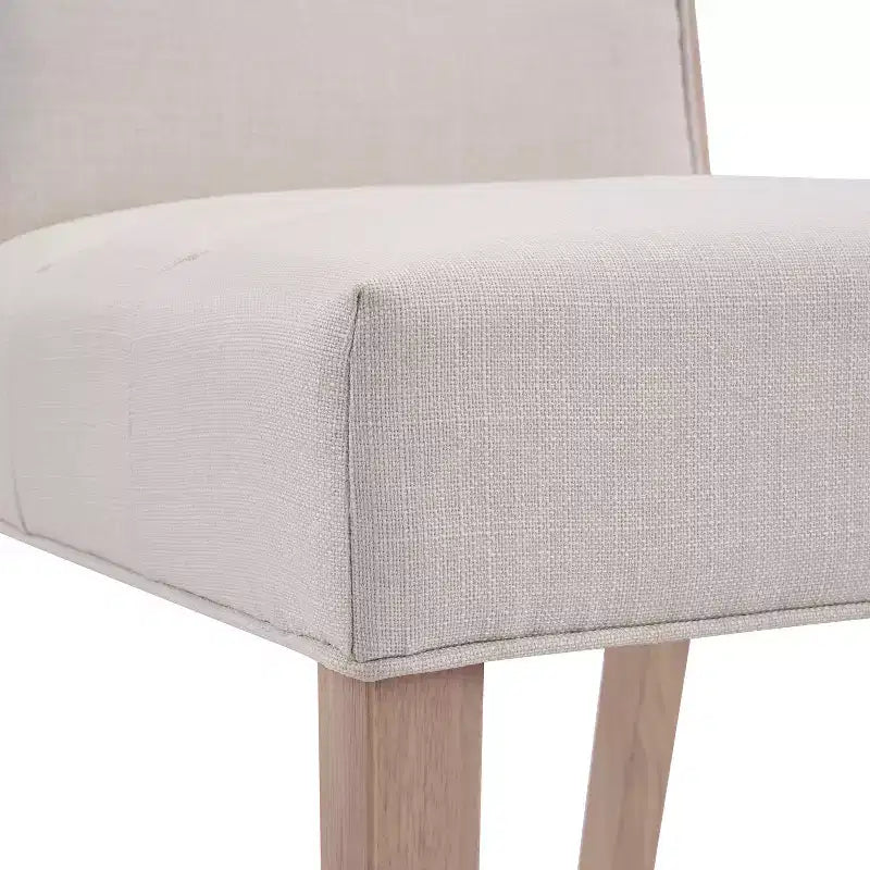 Sedie da pranzo moderne imbottite senza braccioli in legno di gomma