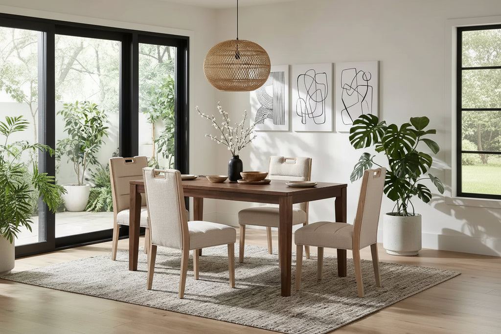Christopher Knight Home Inho Modern Rubberwood Upholstered Armless Dining Chairs (Set of 4)