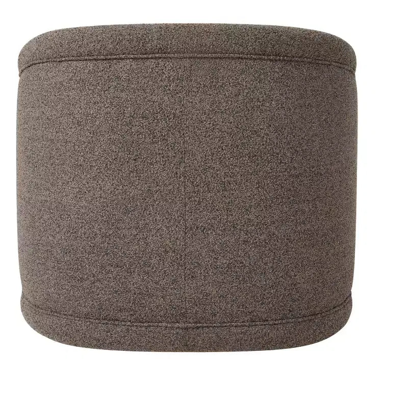 Poltrona Girevole Moderna in Bouclé con Base in Legno Massello