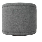 Poltrona Girevole Moderna in Bouclé con Base in Legno Massello