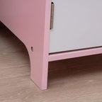 Scrivania e Sedia per Bambini con Lavagna, Grande Mobile Contenitore per Arte e Studio 90x45x85 cm Rosa