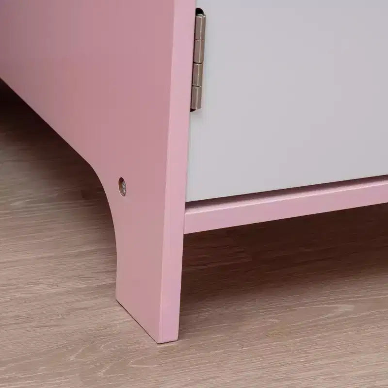 Scrivania e Sedia per Bambini con Lavagna, Grande Mobile Contenitore per Arte e Studio 90x45x85 cm Rosa