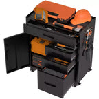 Cassettiera portautensili mobile a 4 cassetti da 34" - Organizzatore da garage in acciaio resistente con scomparto portaoggetti chiudibile a chiave e cassettiera da officina su ruote, nero