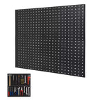2 PCS Metal Pegboard Panels, 24 x 24 Peg Board Wall Organizer, Tools Pegboard Storage System for Workbench, Garage Tool Storage, Craft Room
